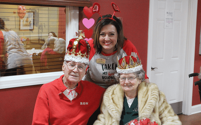 Morning Pointe Crowns Valentine S King And Queen Morning Pointe Assisted Living