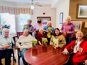 group photo of the Morning Pointe of Frankfort book club
