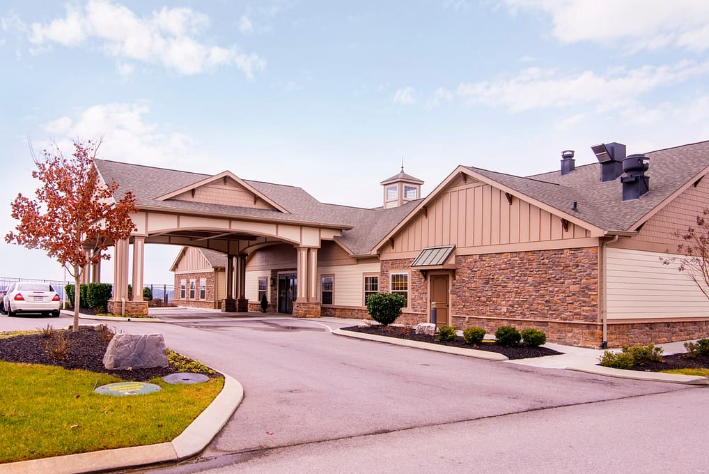 Exterior shot of The Lantern at Morning Pointe Senior Living Lenoir City