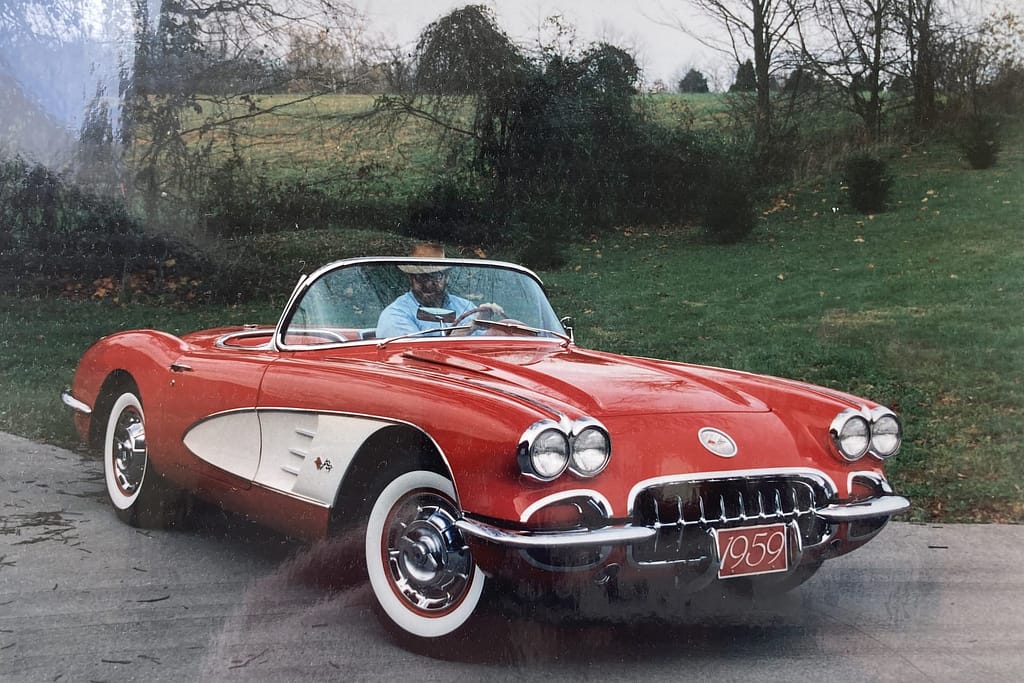 photo of Mike and the '59 Corvette