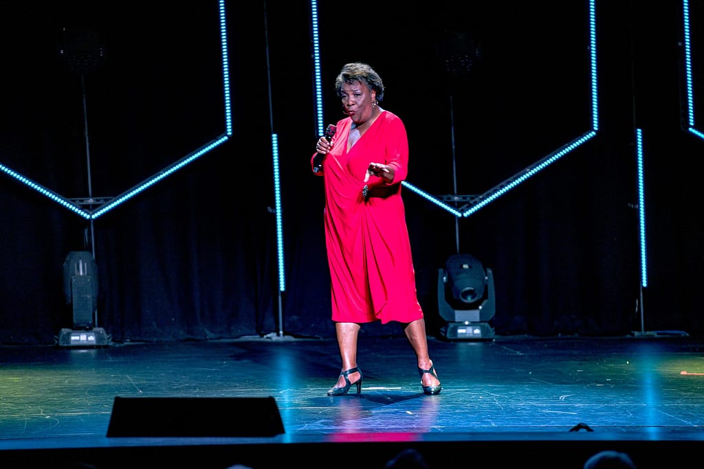 photo of Susan Taylor, winner of the 2024 Morning Pointe Foundation Seniors Got Talent show in Chattanooga