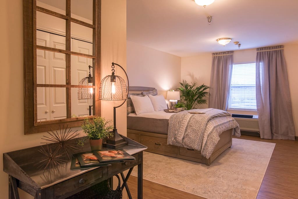 Morning Pointe Knoxville Model Resident Bedroom