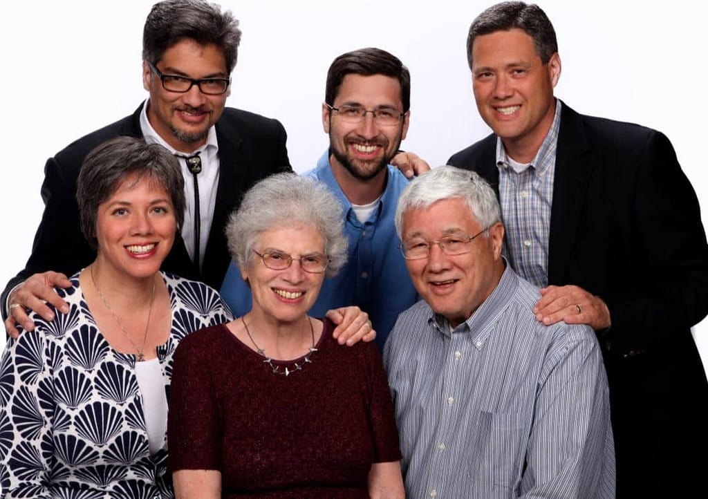 photo of the Lumsdaine family at a reunion in 2016