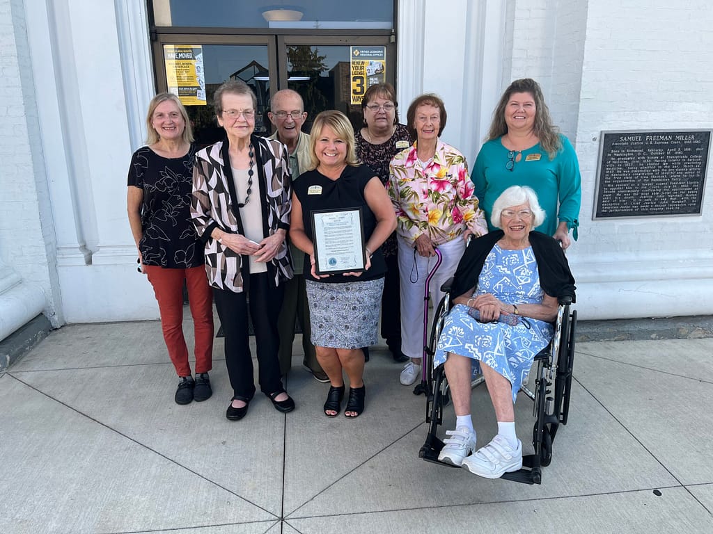 photo of Morning Pointe of Richmond associates and residents at the Madison County Fiscal Court to receive the Proclamation of National Senior Living Week