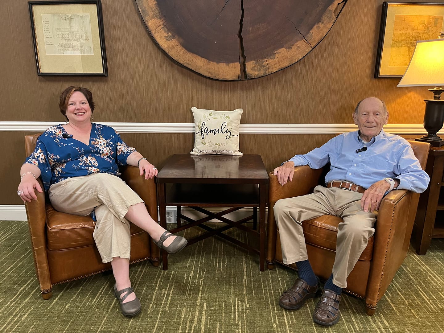 photo of resident Charles Highfield with his daughter Jennifer Highfield