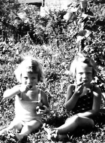 photo of Monika and her younger sister Lili in Switzerland