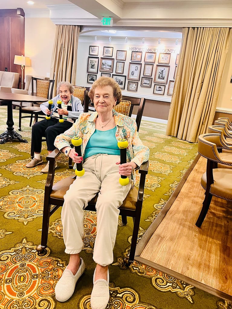 photo of chair zumba at Morning Pointe of Spring Hill