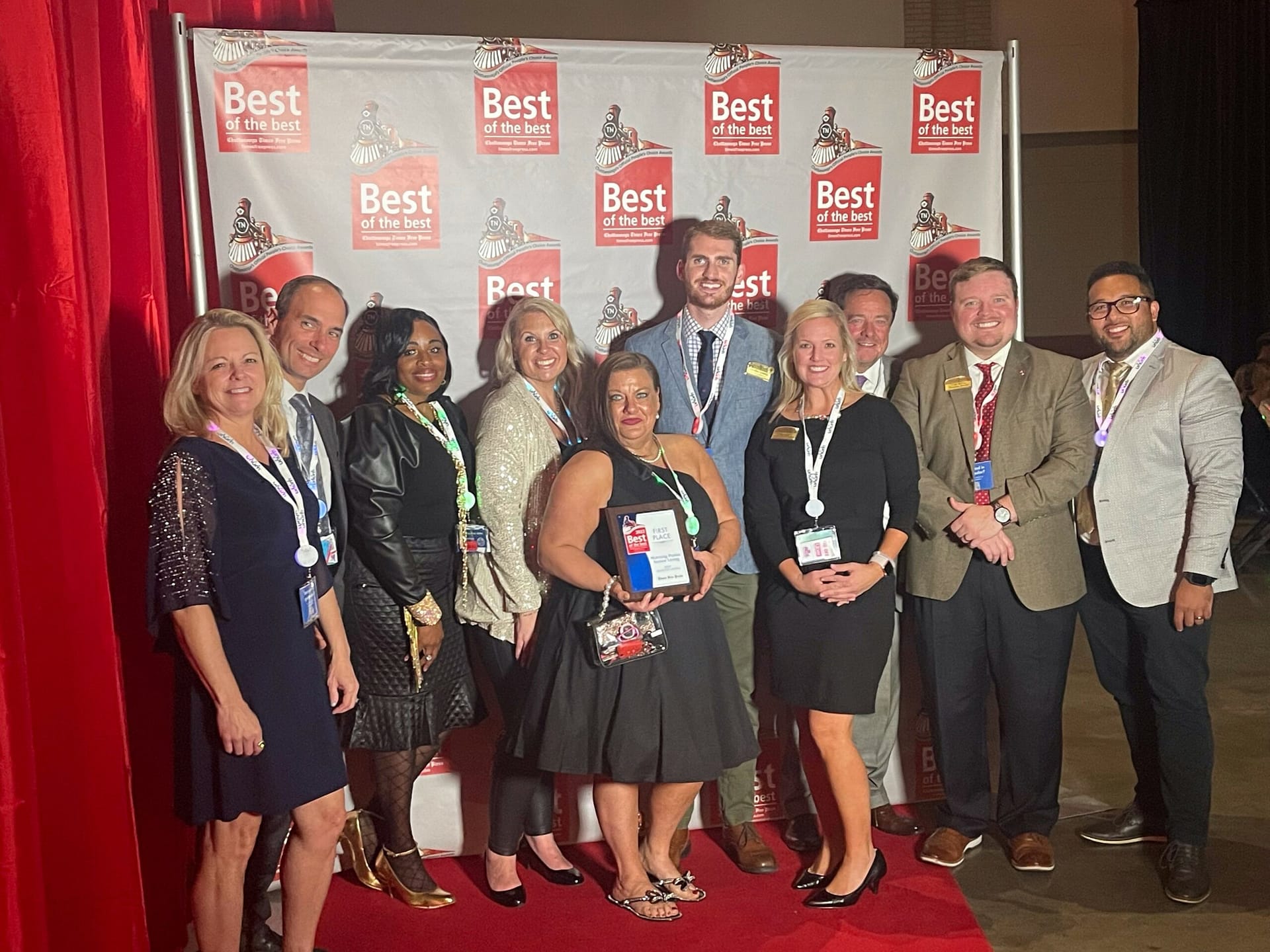 photo of Best of the Best banquet attendees from Morning Pointe