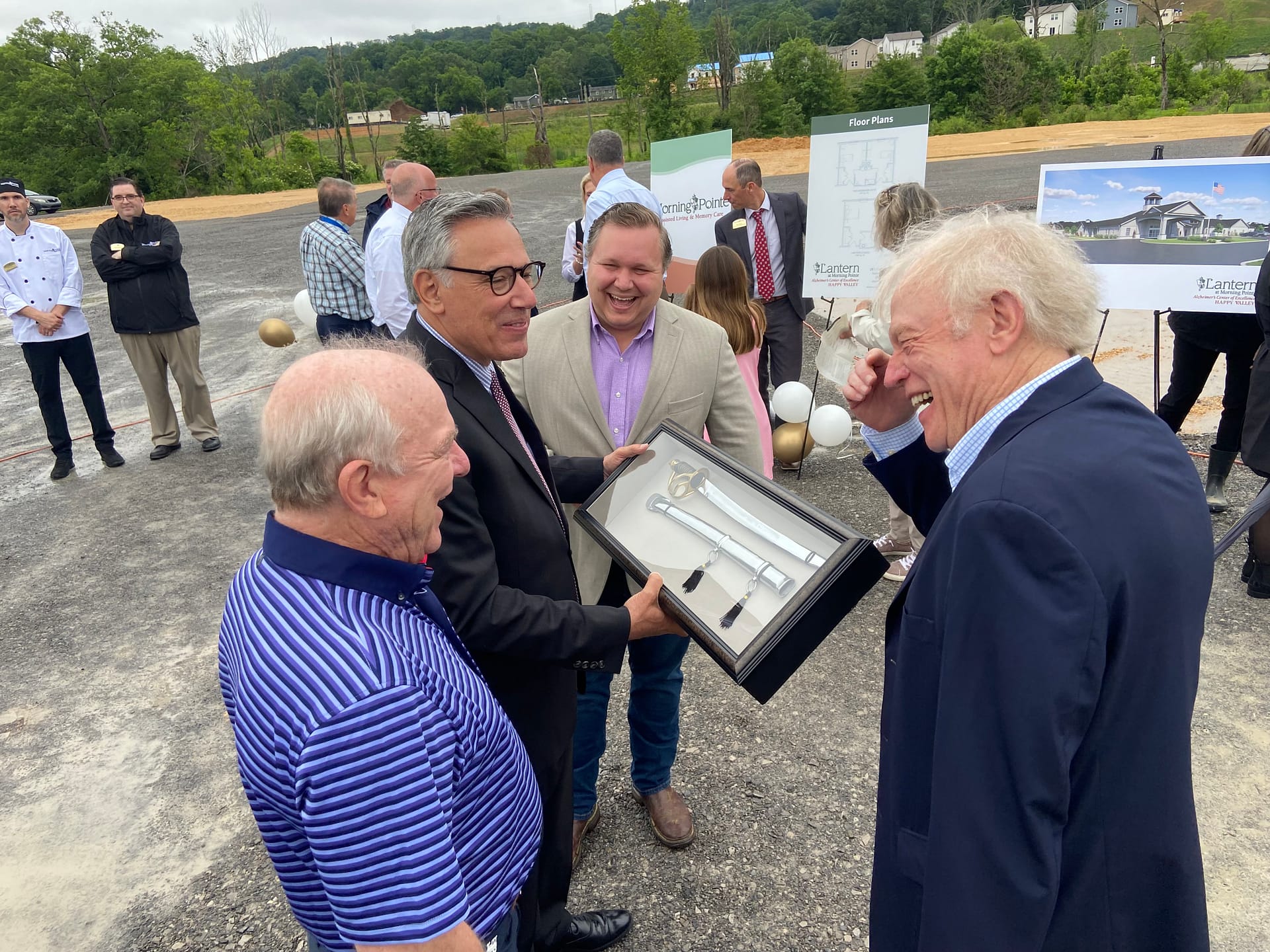 photo of Greg A. Vital with guests at the groundbreaking