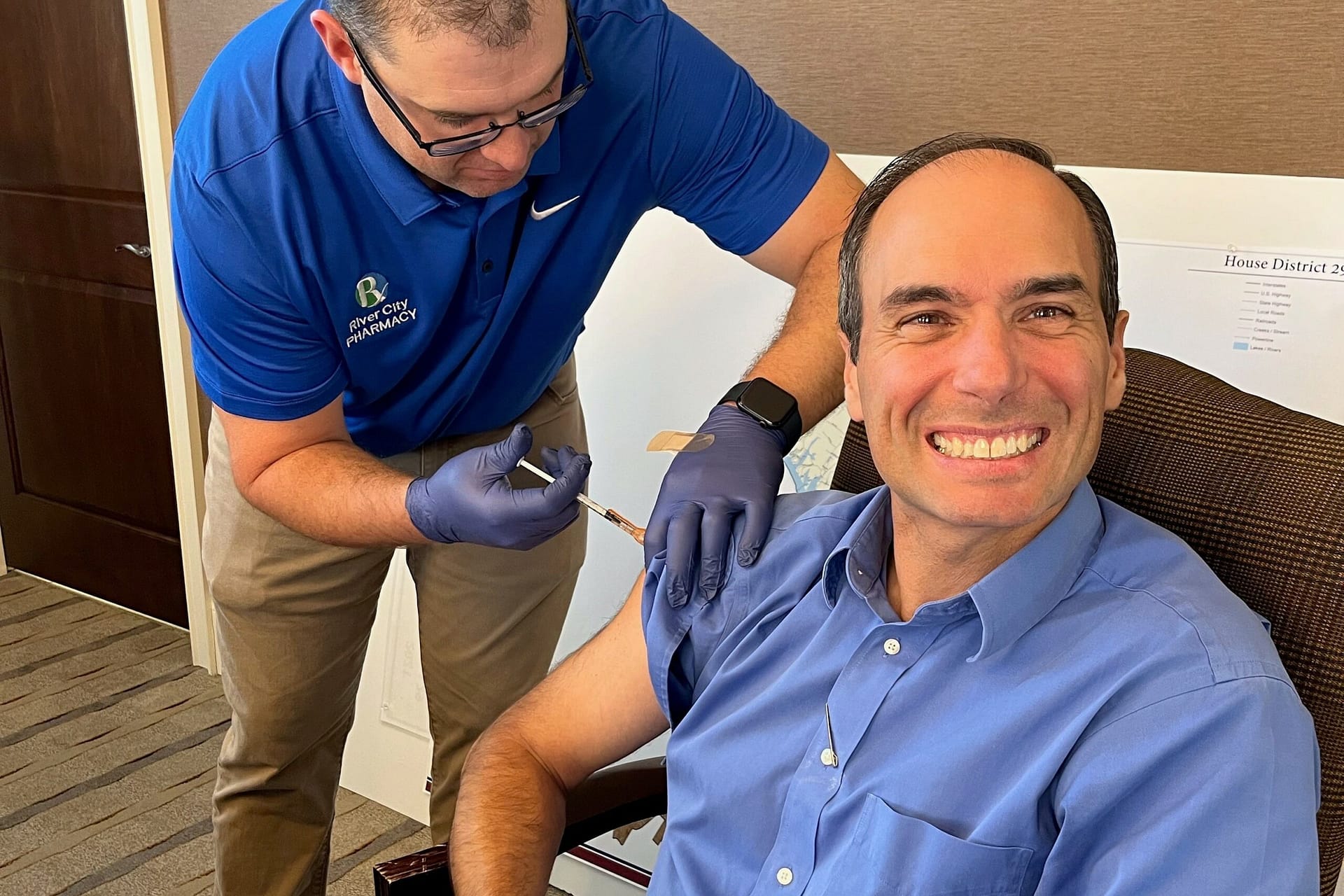 Rob Pollard flu shot photo