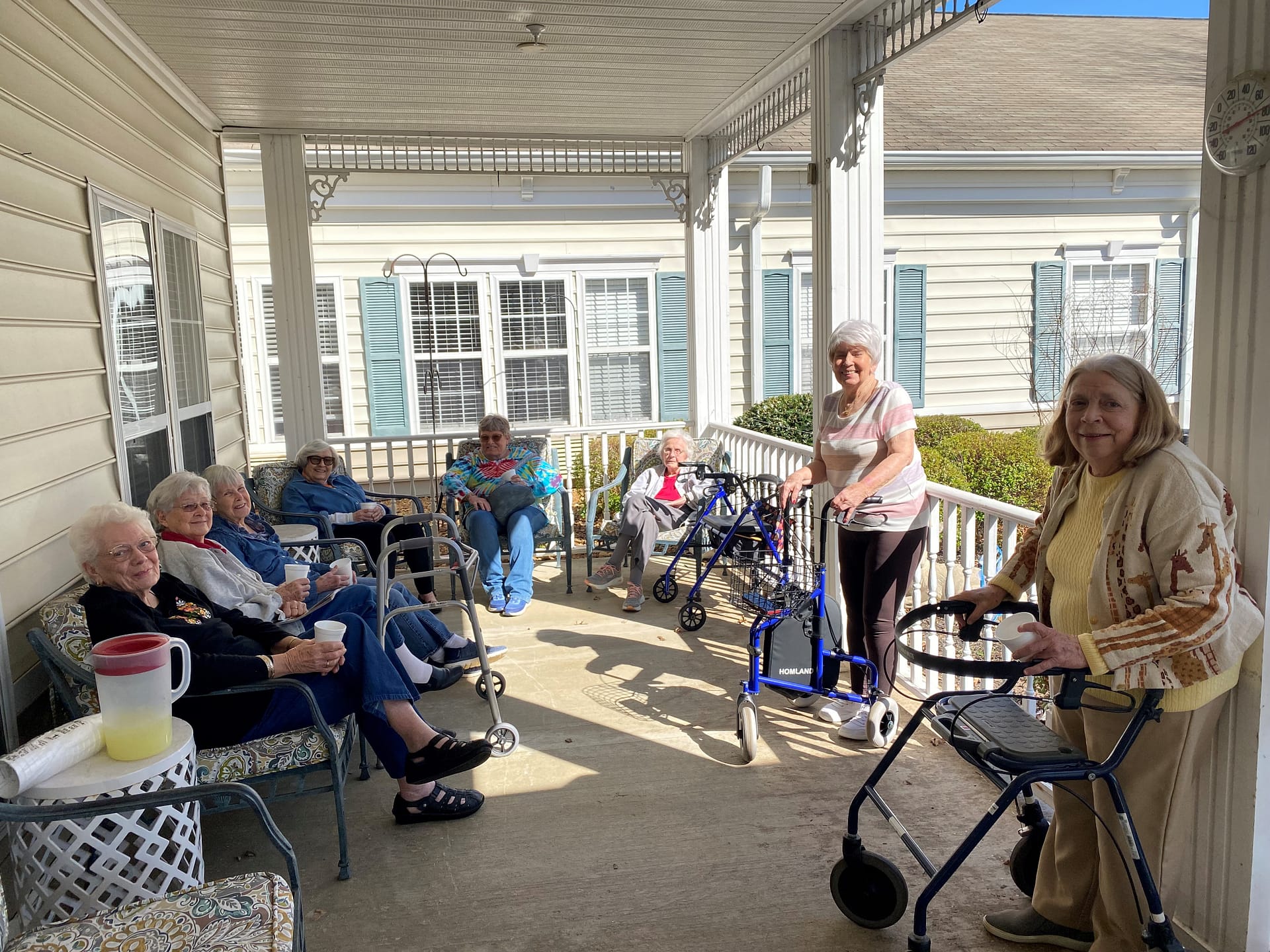 photo of Calhoun residents on the porch
