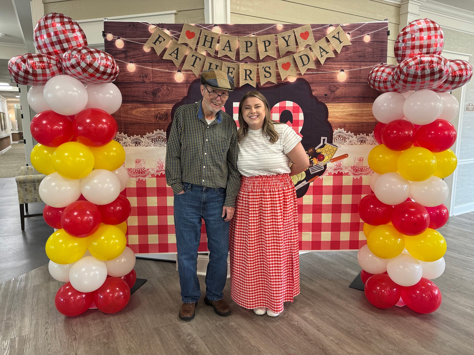 photo of resident NAME with Lindsey Hughes, executive director