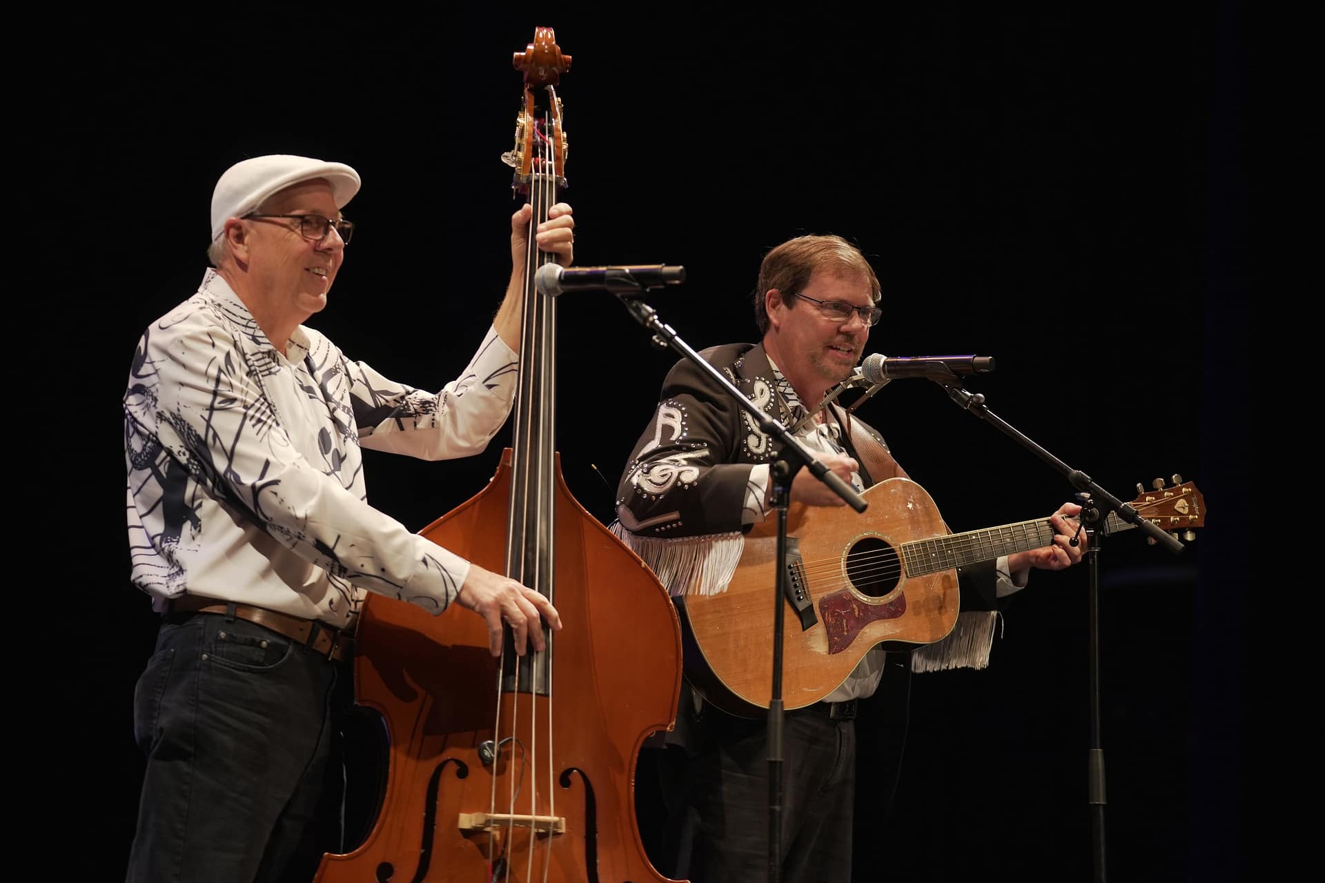 photo of Collins and Cox performing