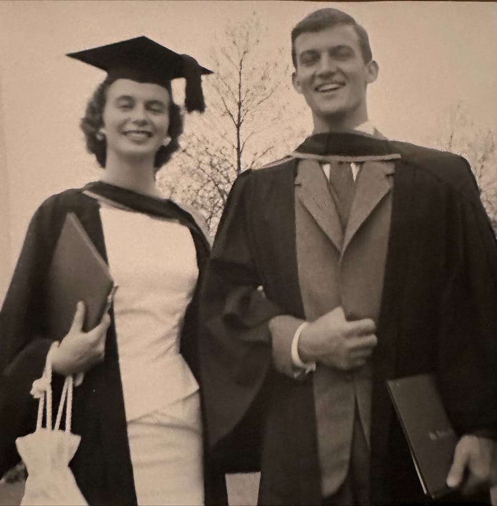 photo of Sheila and Ernie's graduation