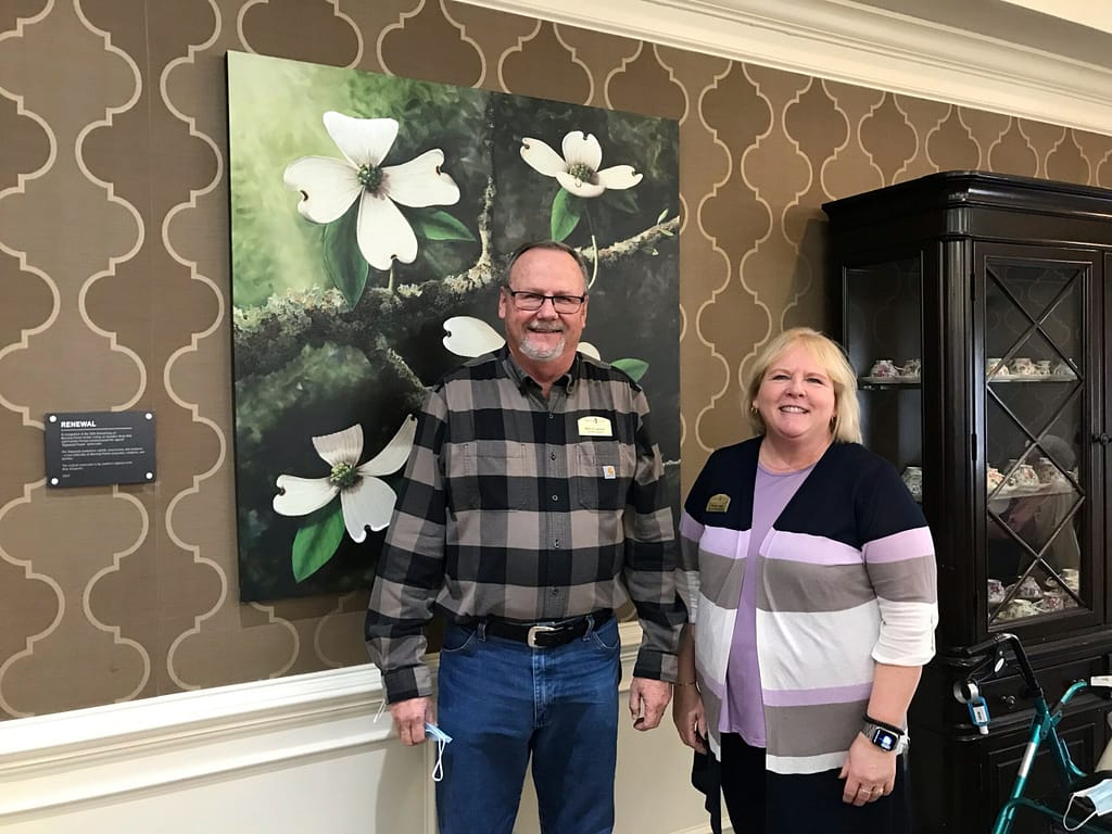 photo of Beverly with Billy Franklin, Life Enrichment Assistant