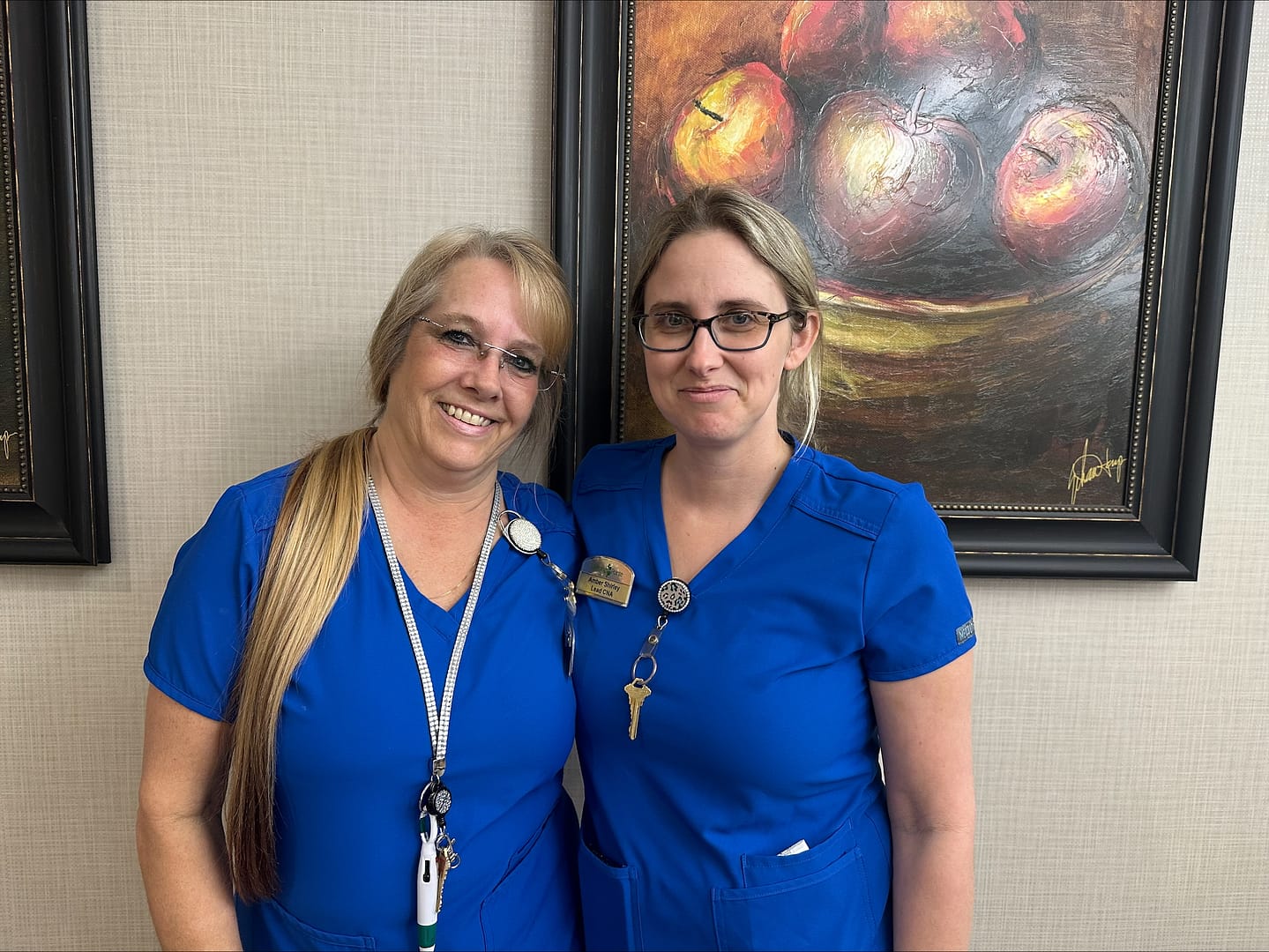 photo of Karen Westbrook, RA, and Amber Shirley, CNA