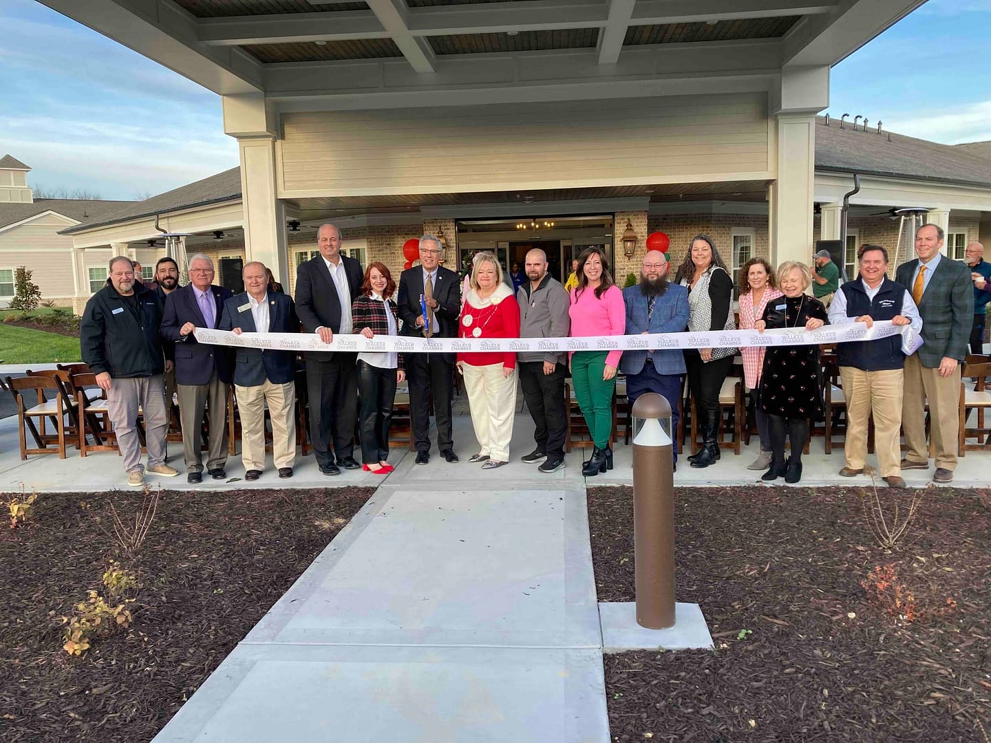 photo of the ribbon-cutting at Morning Pointe at Happy Valley