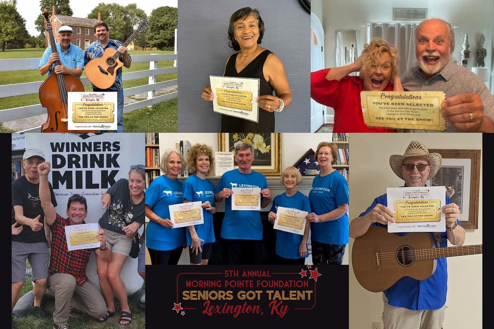 Collage of Morning Pointe Foundation Seniors Got Talent Lexington contestants 1