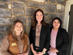 photo, left to right: Lindsey Hughes, ED; Missy Dane, CRD, and Claudia Zendejas, LPD