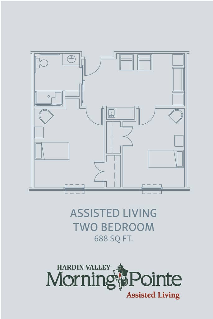 Hardin Valley assisted living two bedroom floorplan