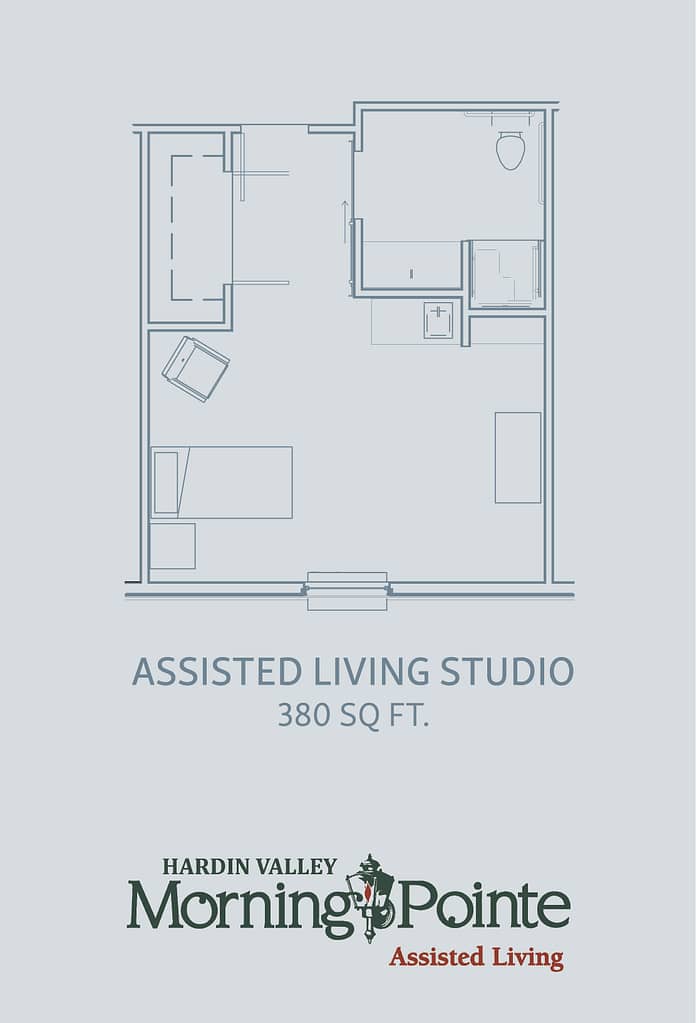 Hardin Valley assisted living studio floorplan