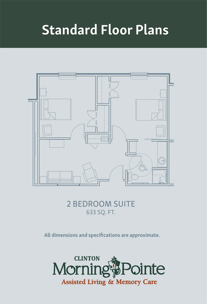 clinton 2 bedroom suite floorplans