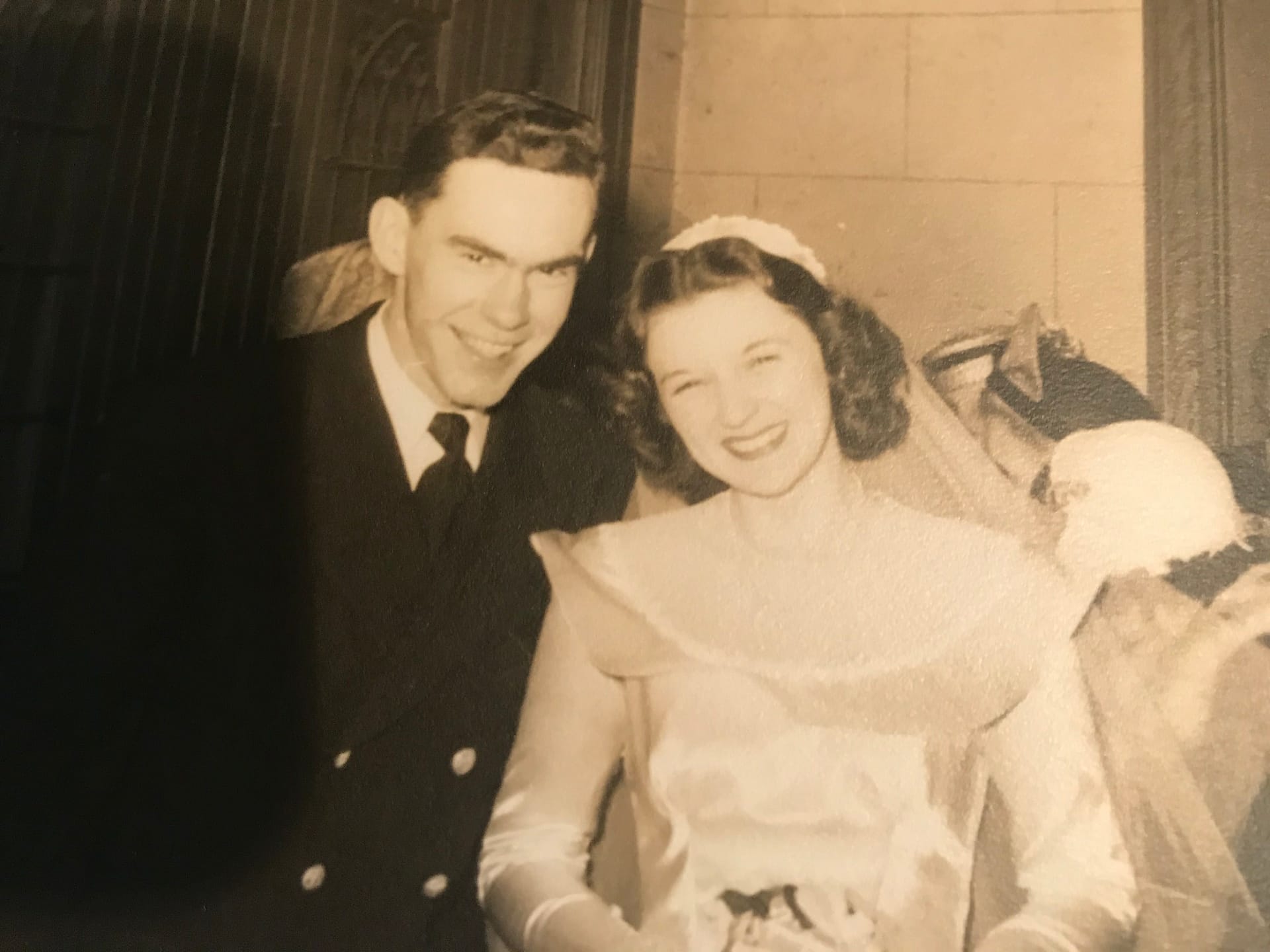 photo of Joan and Frank at their wedding