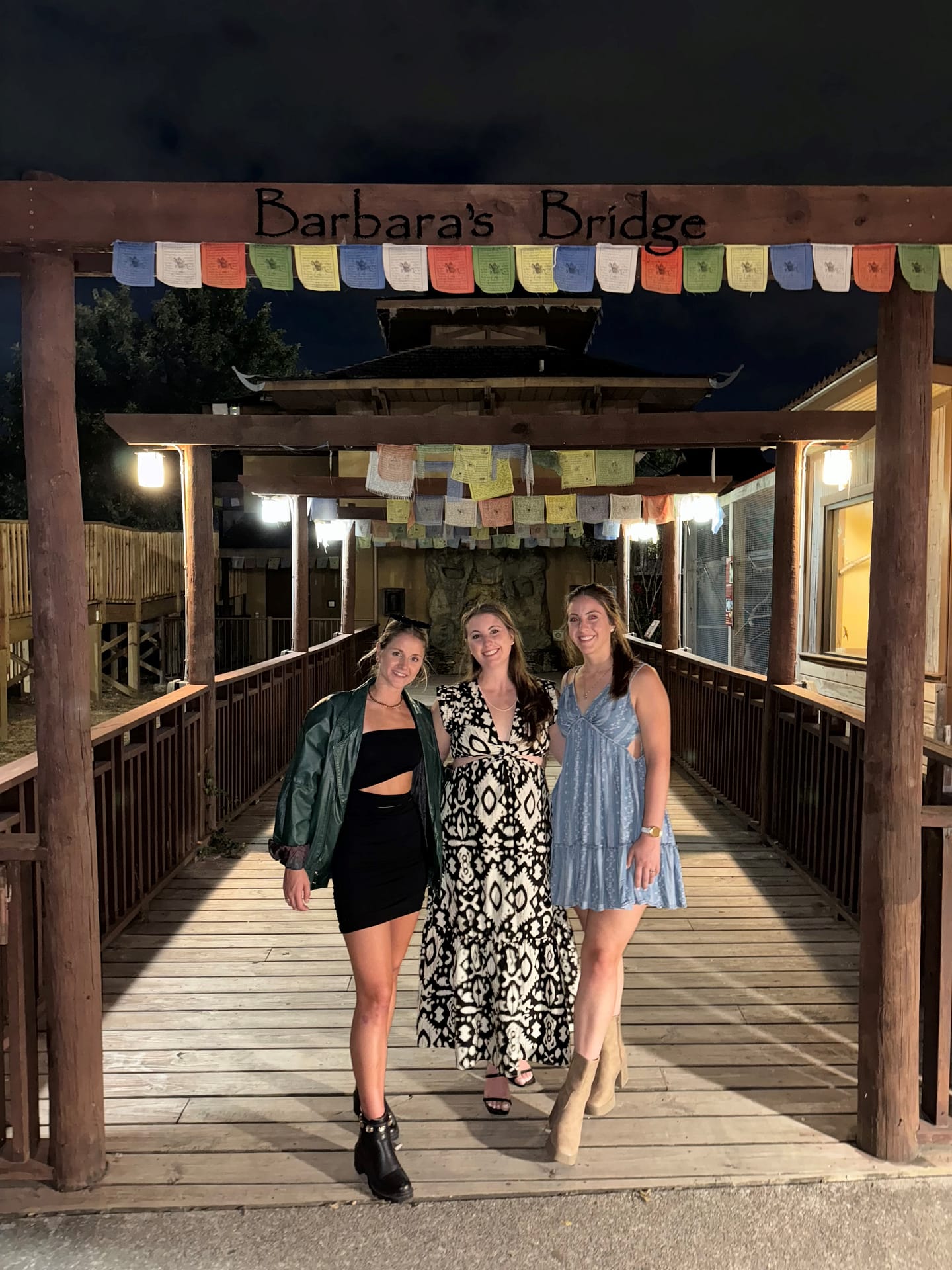 photo of three of Tom’s grandchildren on Barbara’s Bridge