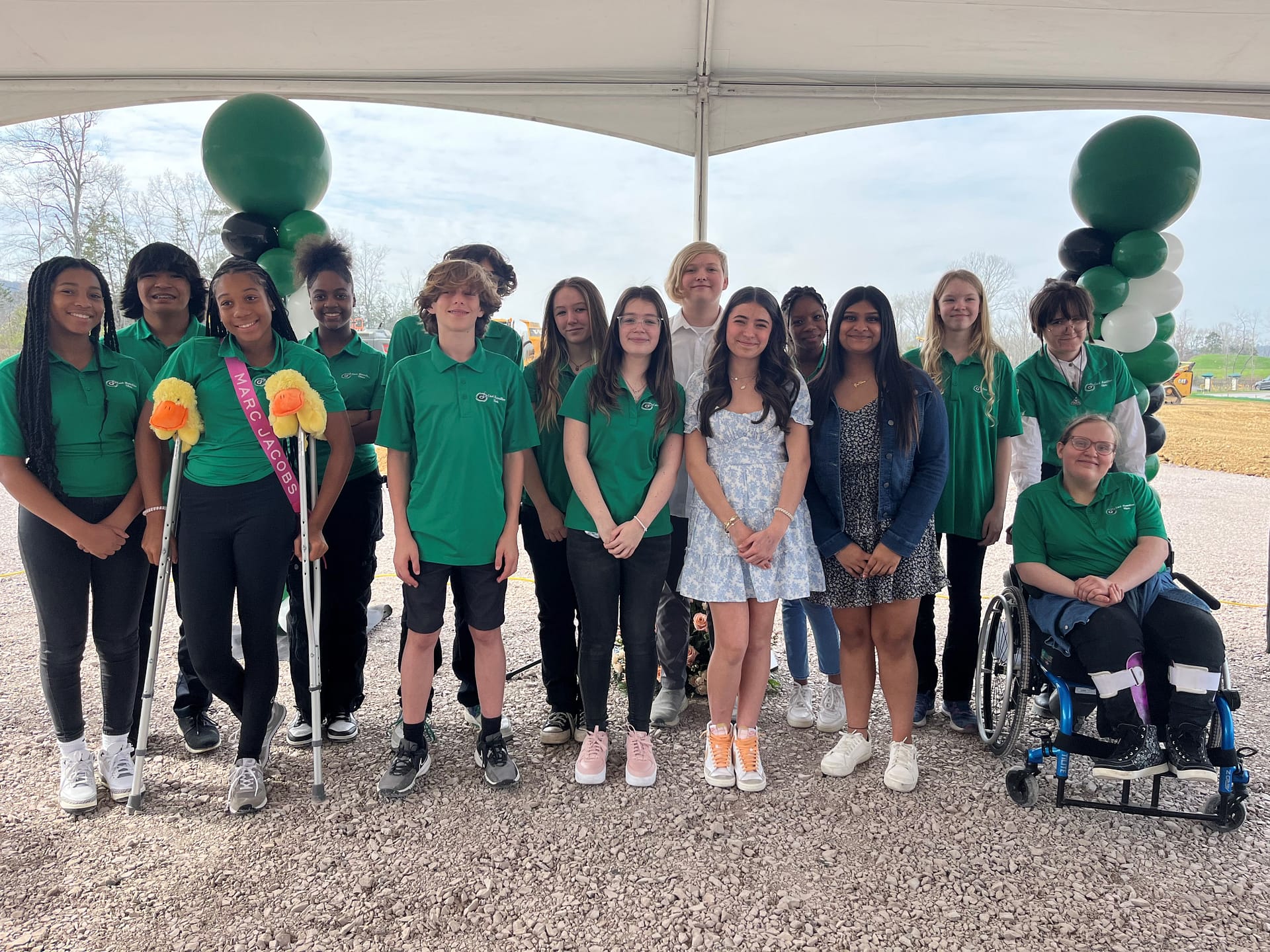 photo of the East Hamilton Middle School Choir, which sang at the groundbreaking ceremony