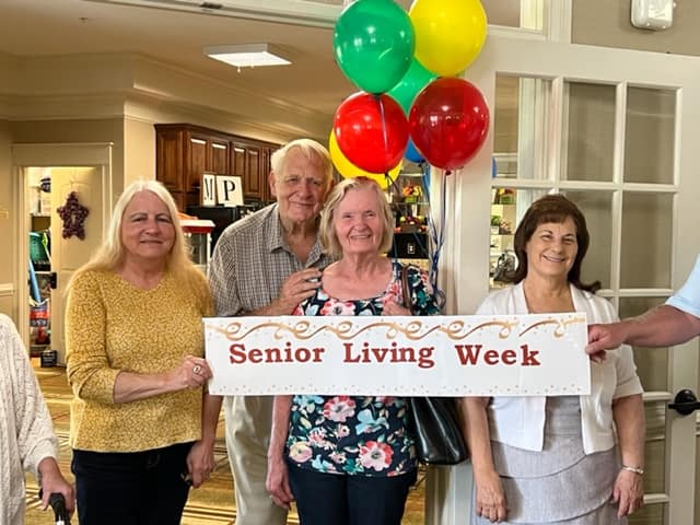 photo of residents at Morning Pointe of Danville promoting National Senior Living Week