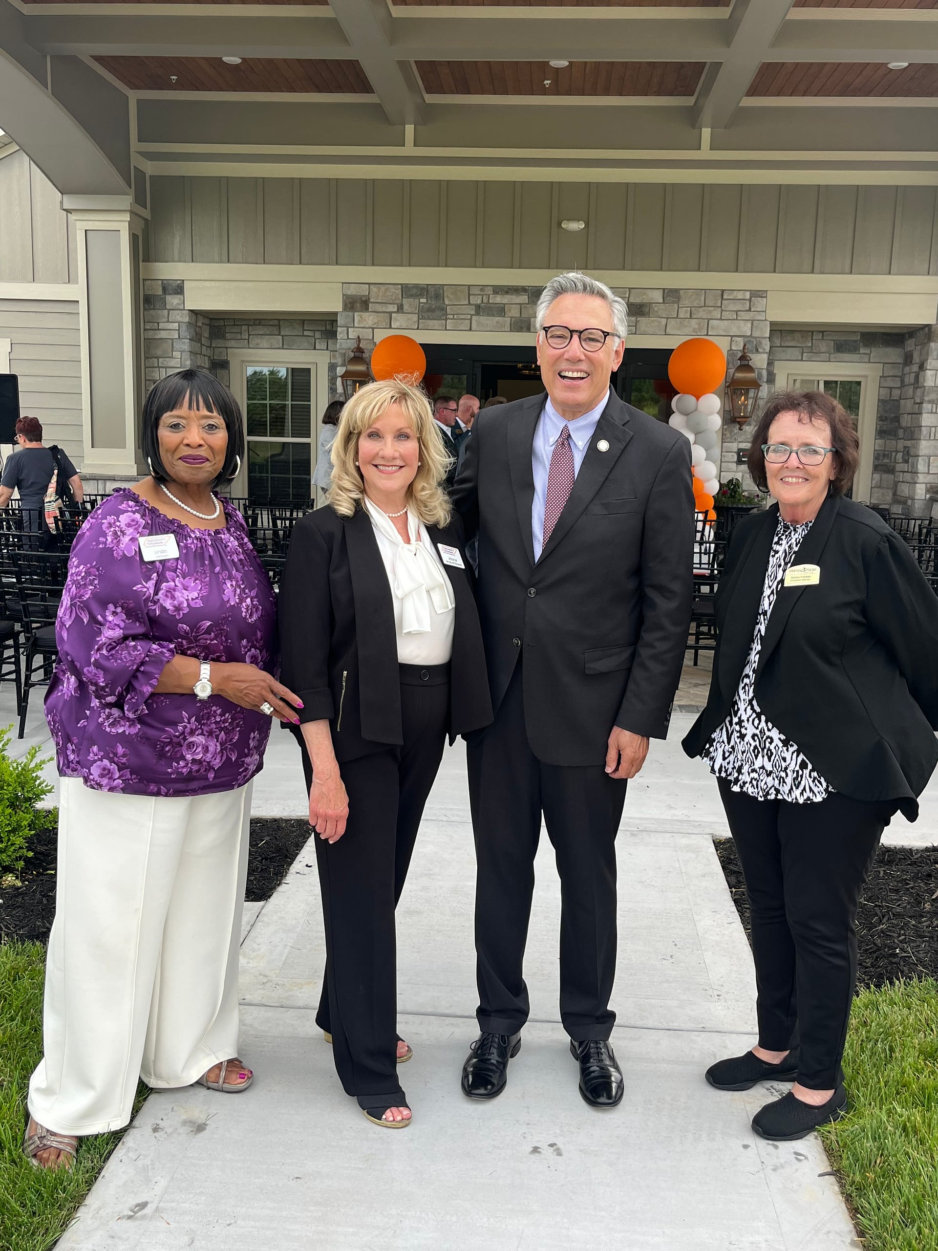 photo, left to right: Linda Johnson, director of programs for Alzheimer's Tennessee; Janice Wade-Whitehead, president and CEO of Alzheimer’s Tennessee; Greg A. Vital, Morning Pointe Senior Living co-founder and president; and Sandra Franklin, executive executive director at The Lantern at Morning Pointe Alzheimer’s Center of Excellence, Hardin Valley