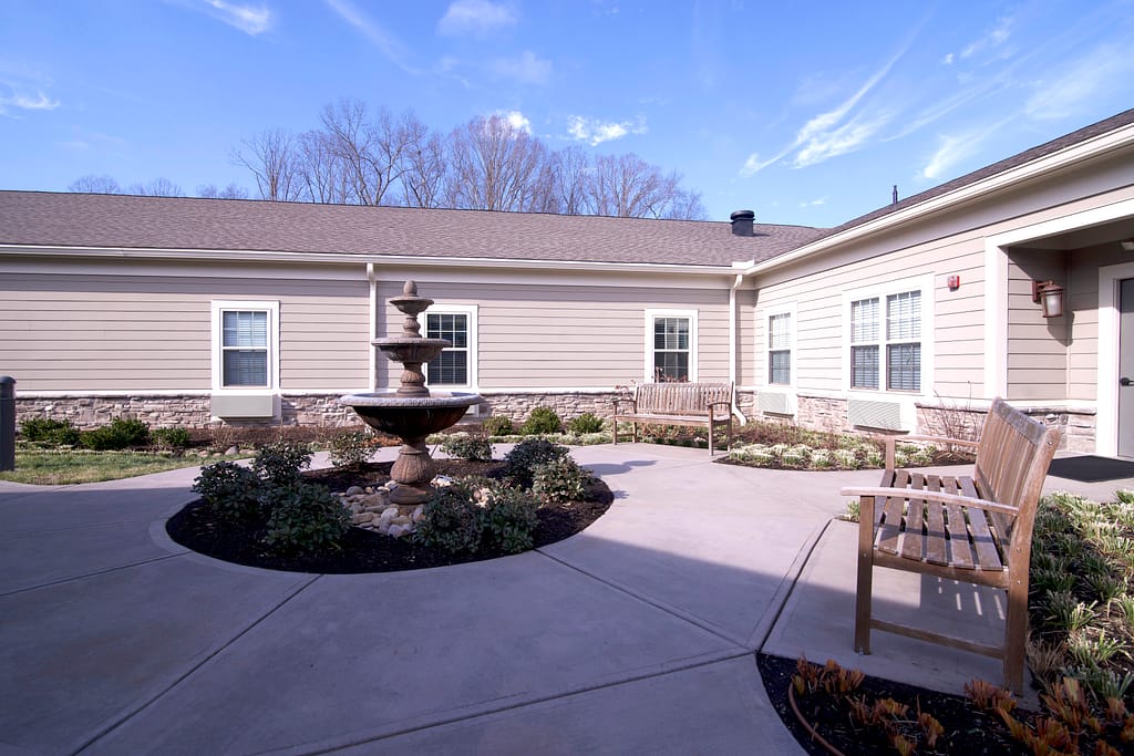 Powell campus courtyard