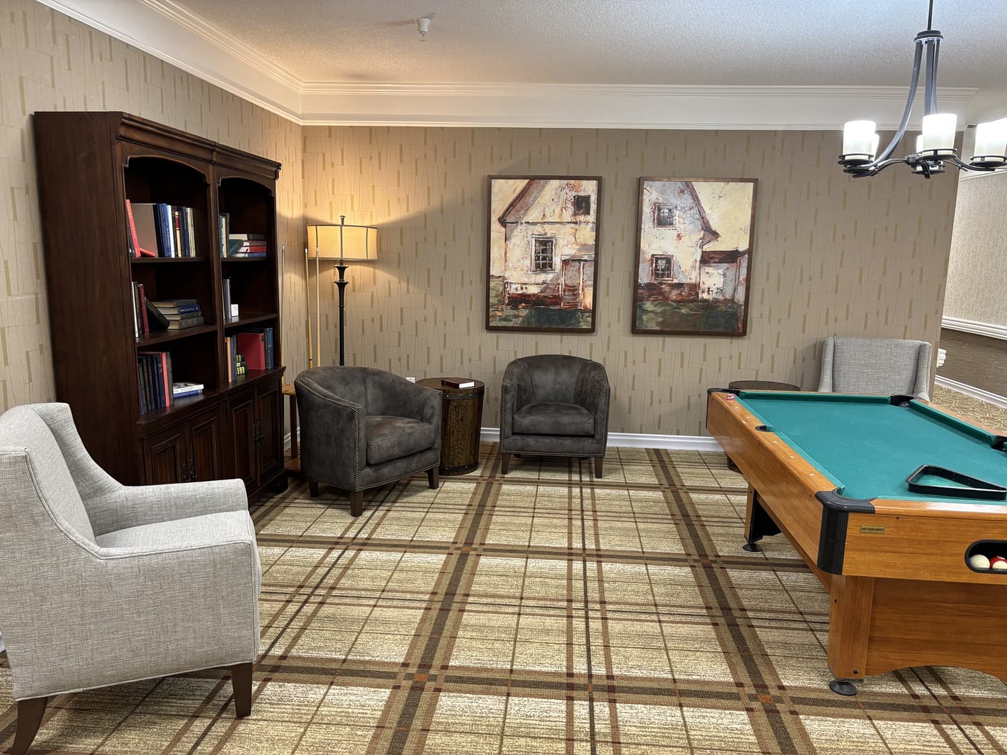 photo of the pool table common area