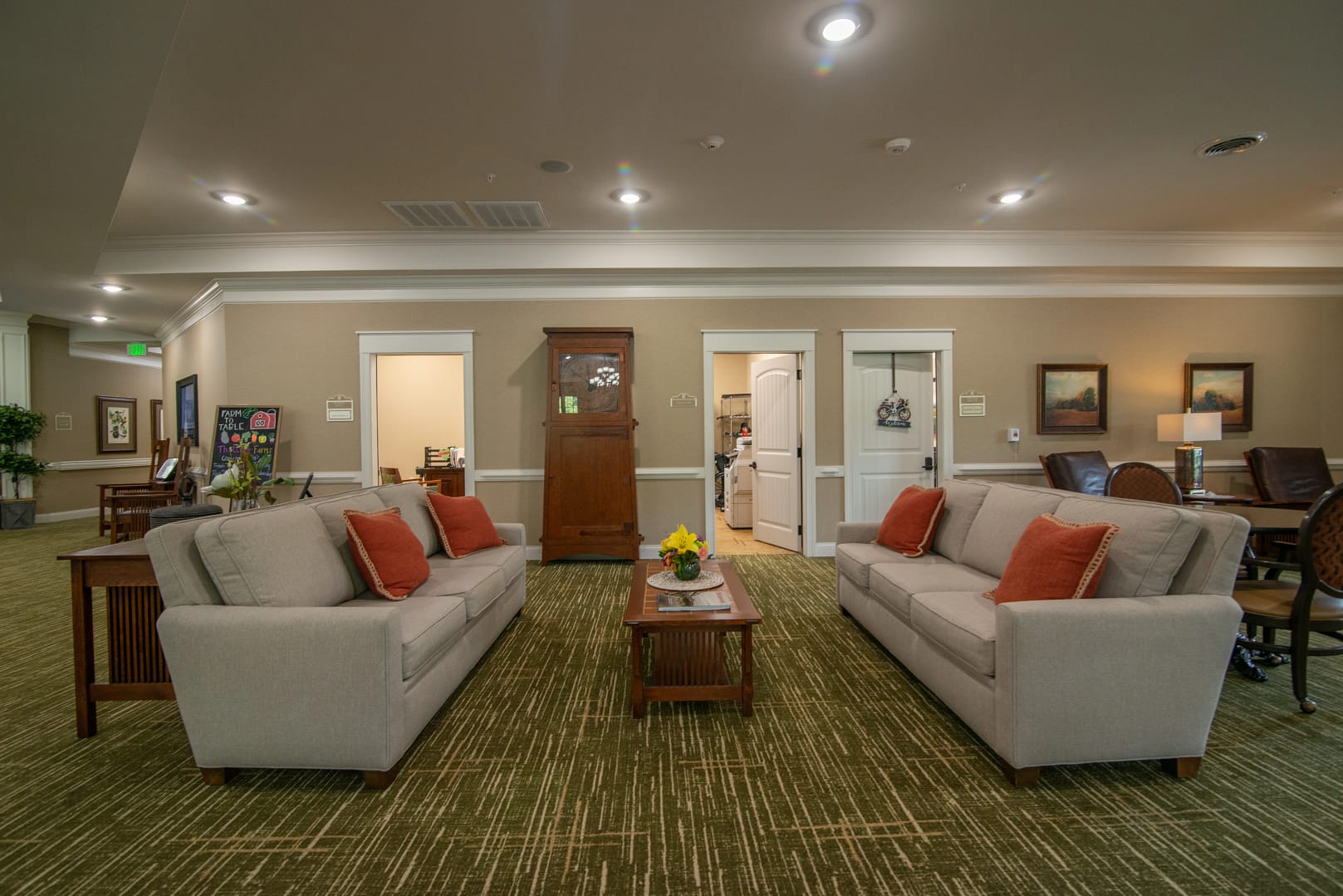 East Hamilton campus sitting area