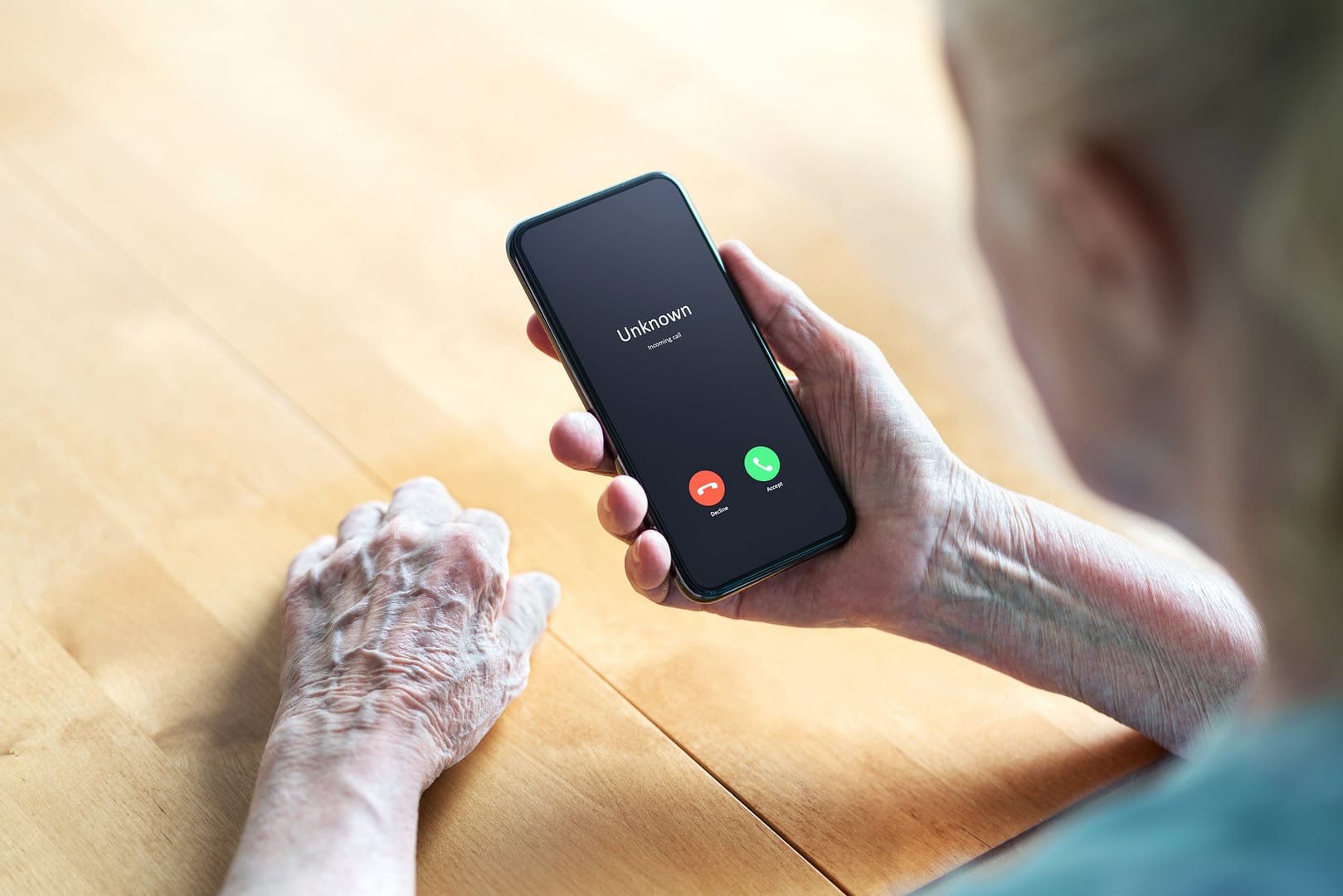 stock photo of unknown caller