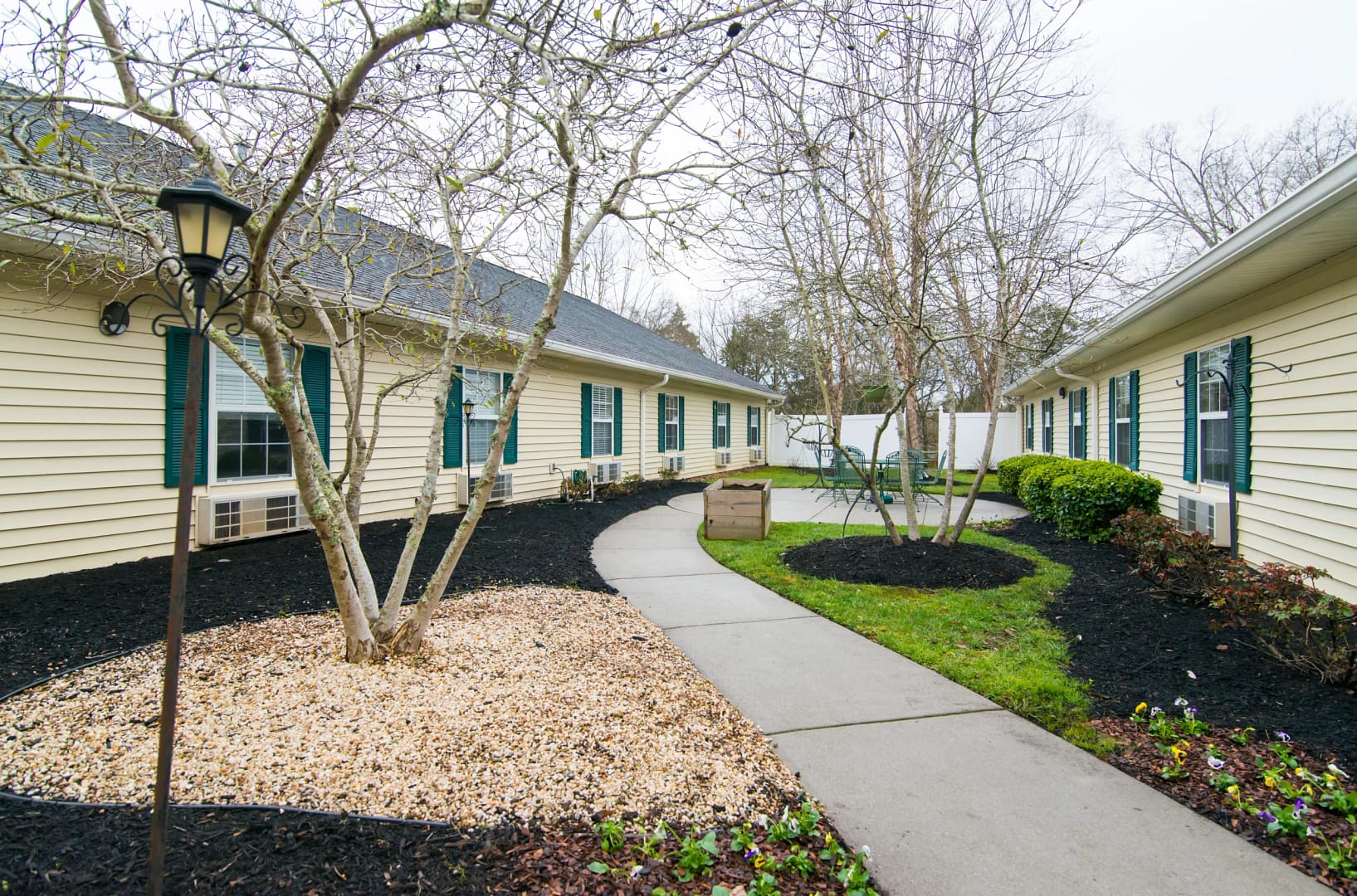 Clinton campus courtyard