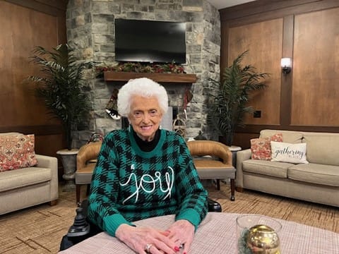 photo of Betty at Christmas time