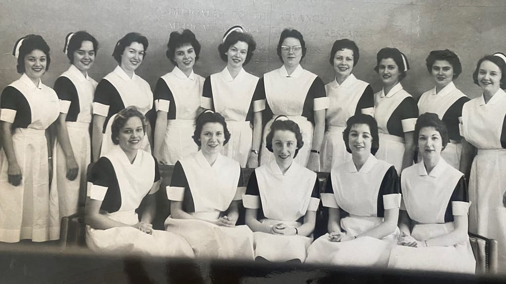 photo of June and her nursing class