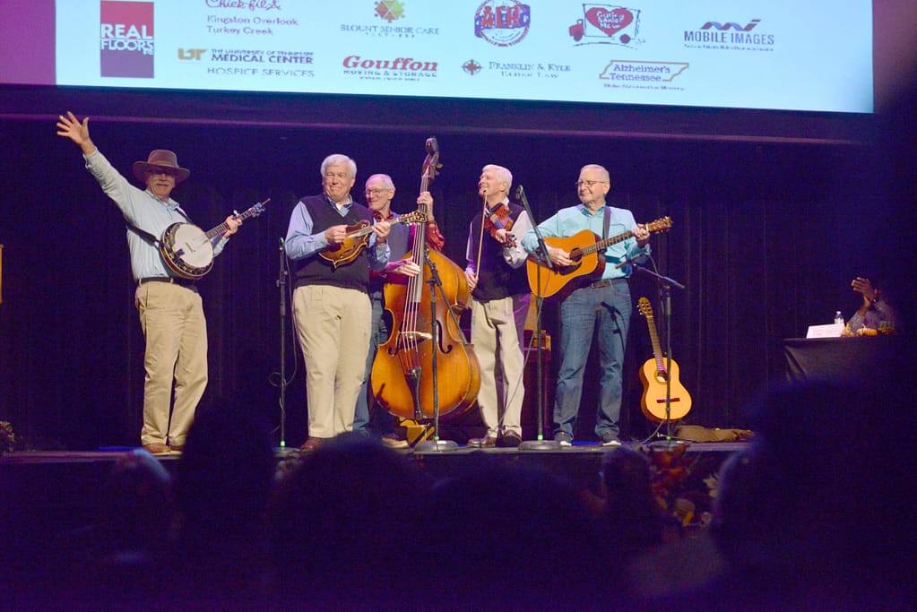 photo of the Early Morning String Dusters bluegrass band, third-place winner