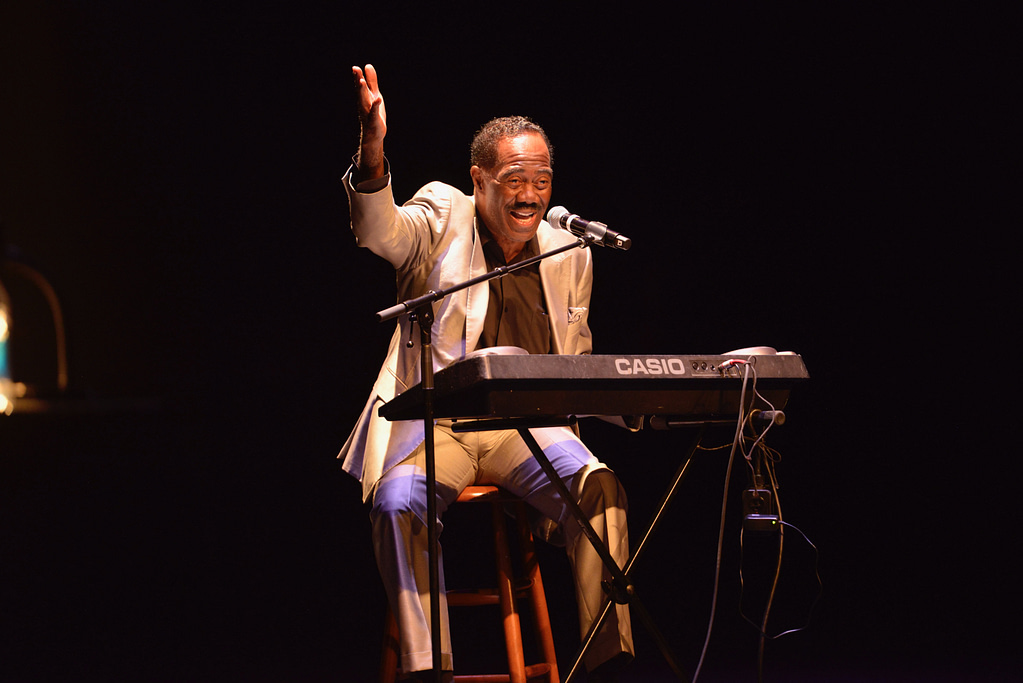 photo of Sonny Fishback, singer and pianist, who closed the show