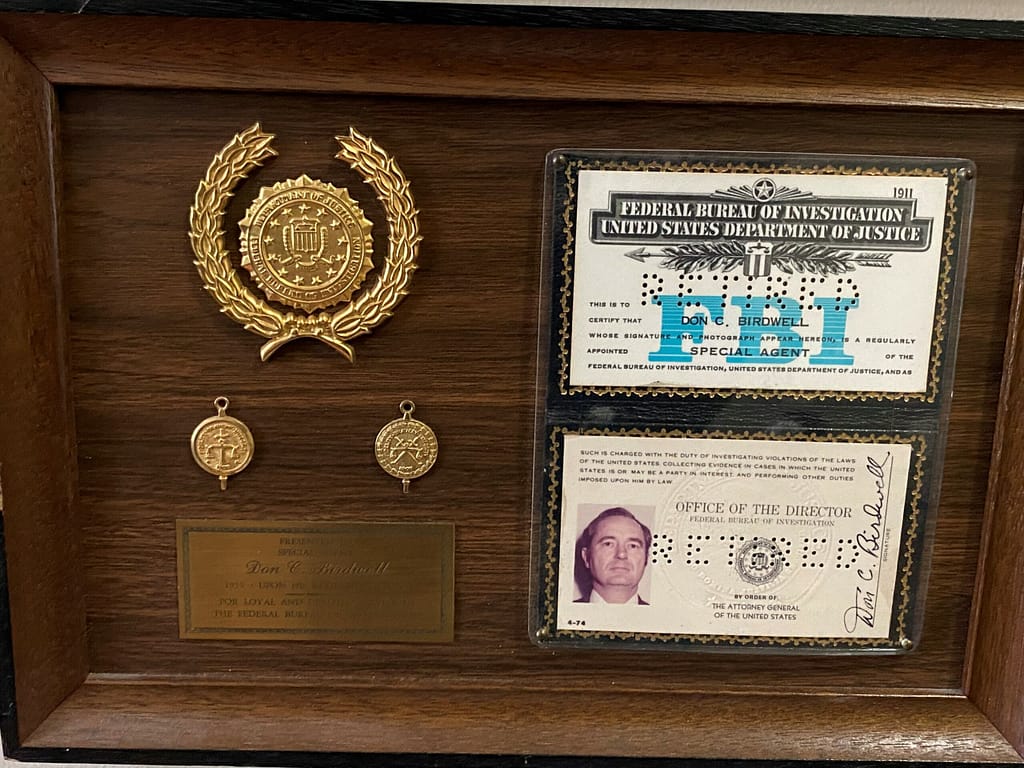 photo of Don’s FBI memorabilia