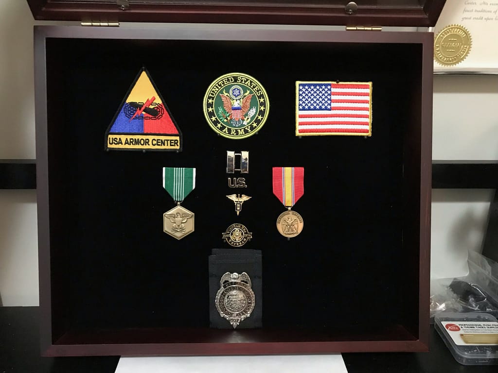 photo of Dr. Sobel's Army medals