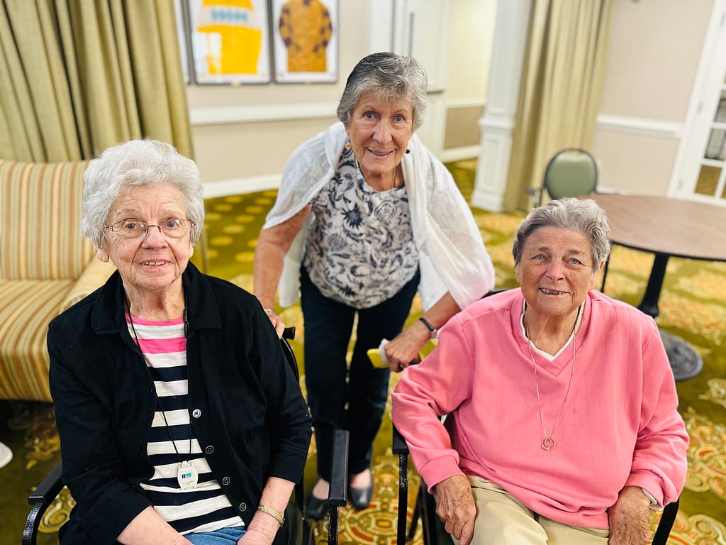 photo, Left to right: Kathy Willinger, Rose Esterle, and Carolyn Redmond