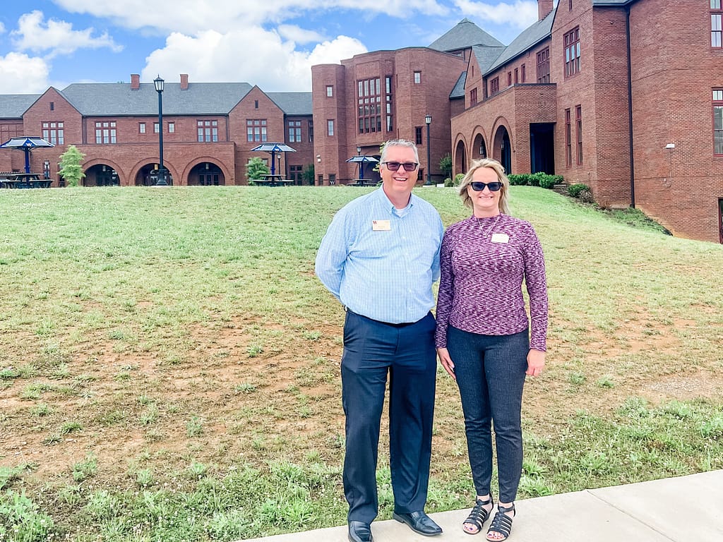 Photo of Mark Wills, Dean of the Niswonger Campus at Walters State Community College, and Delora Bennett, Executive Director at Morning Pointe of Greeneville