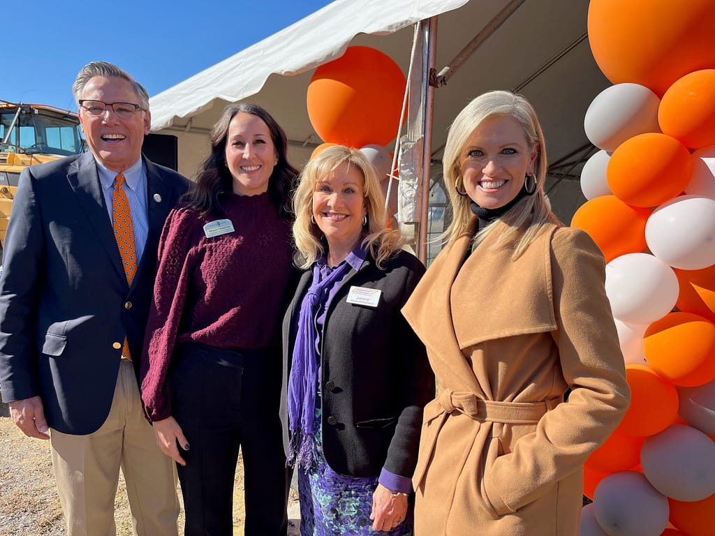 photo of (left to right): Greg A. Vital, Morning Pointe Senior Living President; Megan Dunaway, Community Relations Director at Morning Pointe of Hardin Valley; Janice Wade-Whitehead, President and CEO of Alzheimer’s Tennessee; and Kim Frazier, Knox County Commission Member