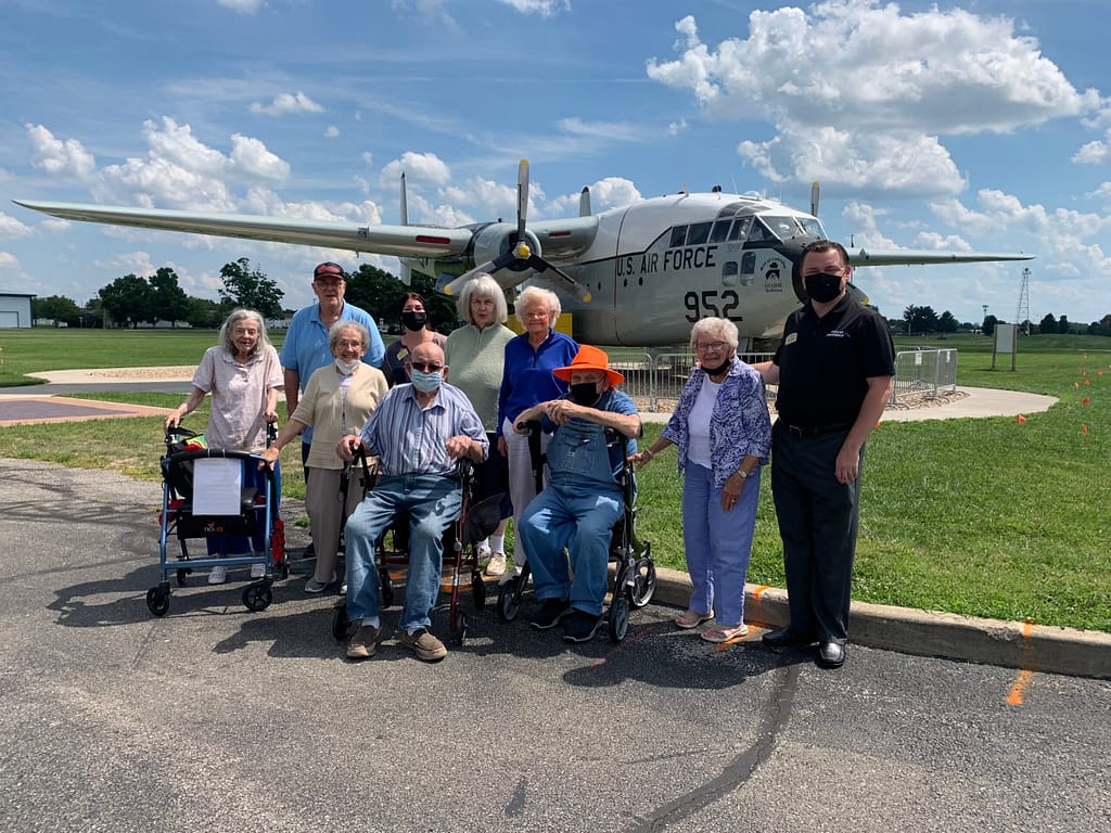 photo of Virginia and other residents at Columbus Air Base for Aviation Day 2022