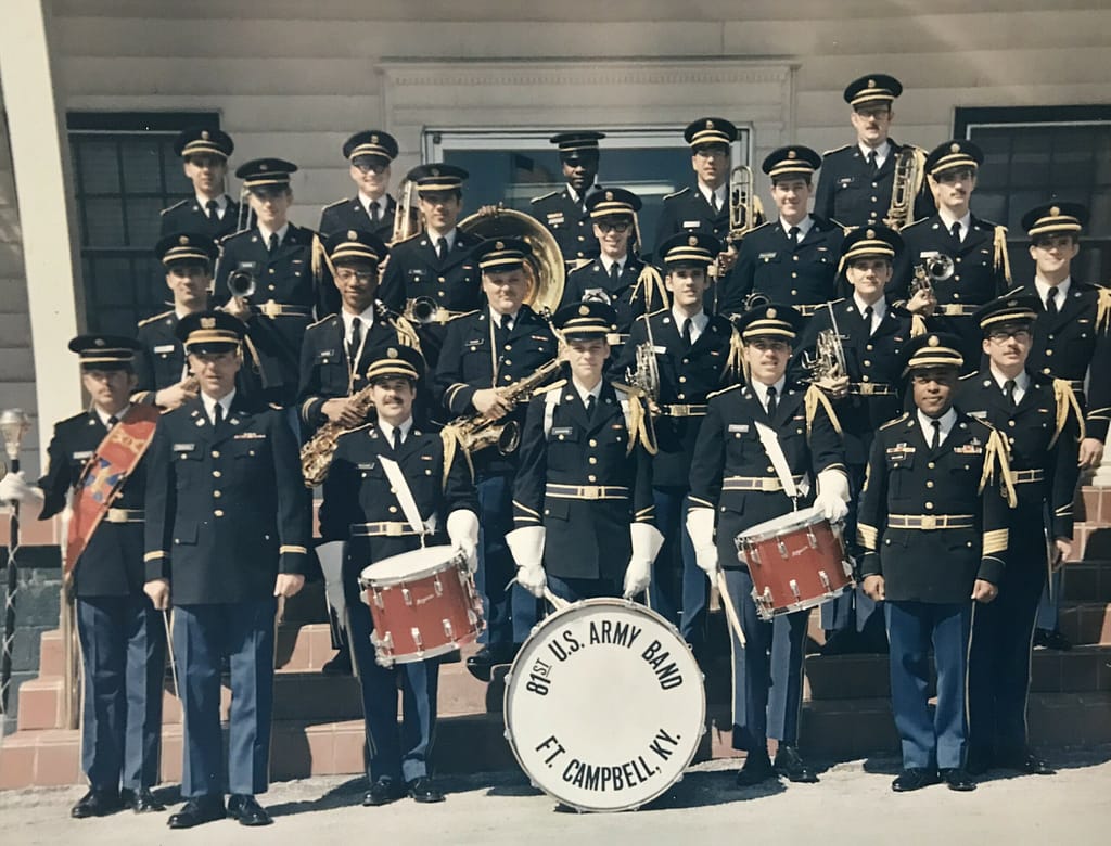 photo of Richard in the Army Band