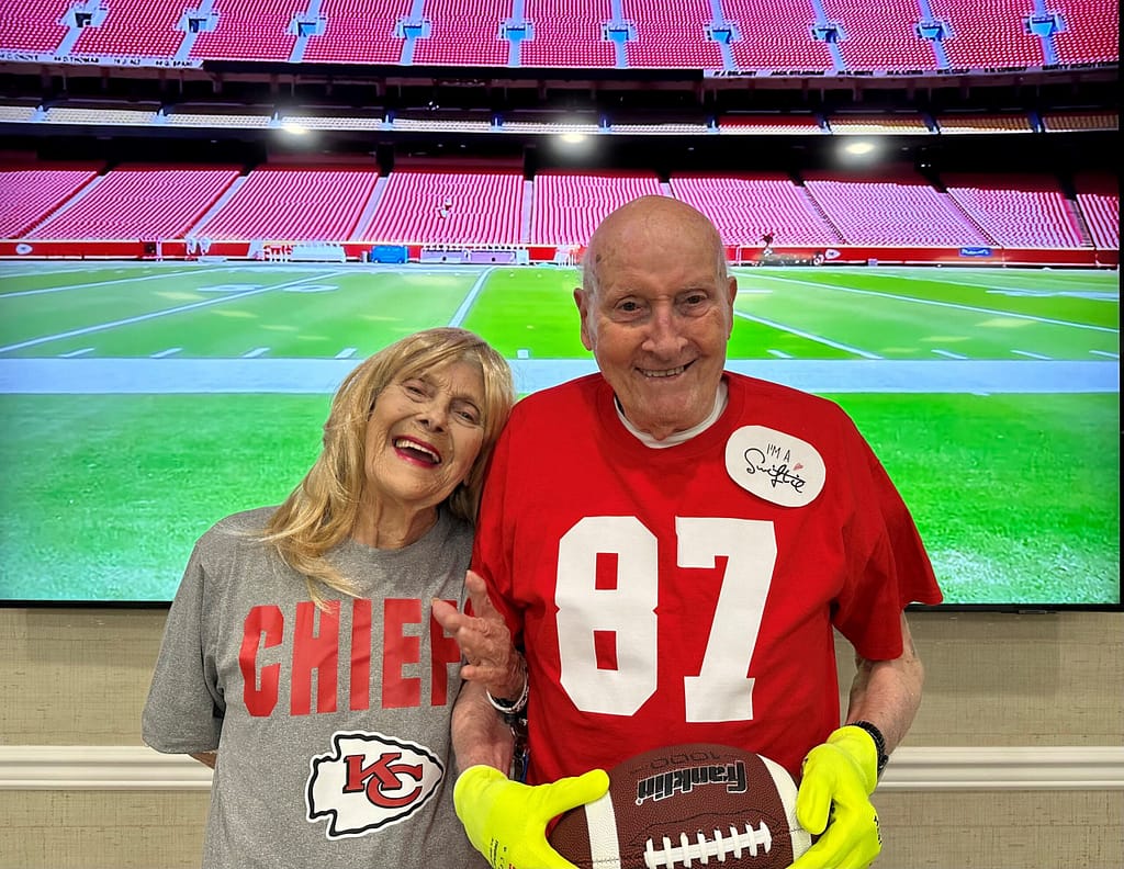 photo of Aline as Taylor Swift with Newman Stanley as Travis Kelce