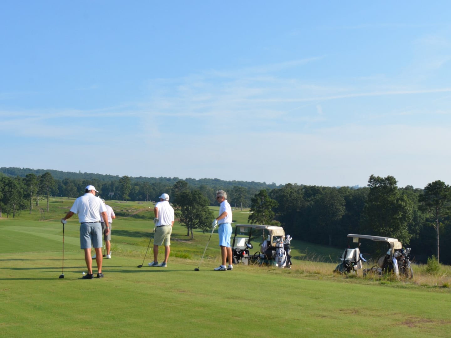 photo of the Rockpoint Bank team golfing at the 2023 Mastering Memory Care Golf Tournament