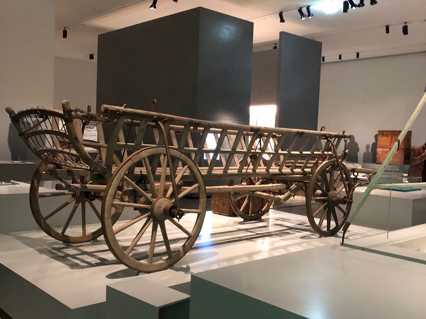 This is one of the actual wagons used to pull refugees across the Baltic Sea.